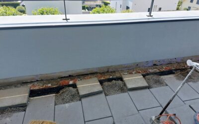 Juli 2025 – Instandstellung Fassadensockel auf Terrasse